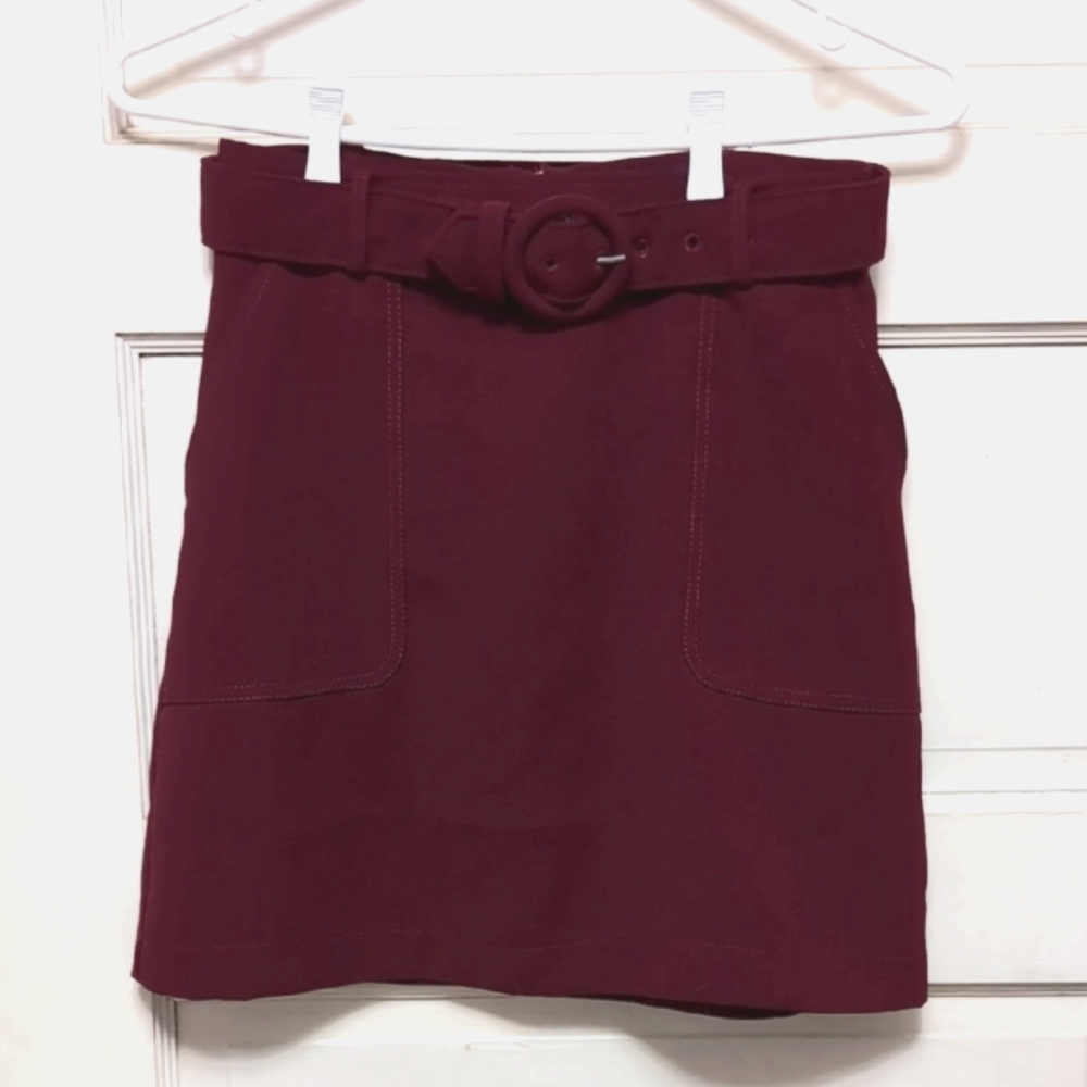 Modcloth Burgundy Skirt